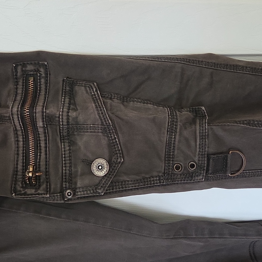 MARRAKECH BOOT CUT CARGO UTILITY PANTS DARK BROWN SIZE 28 - Picture 5 of 12